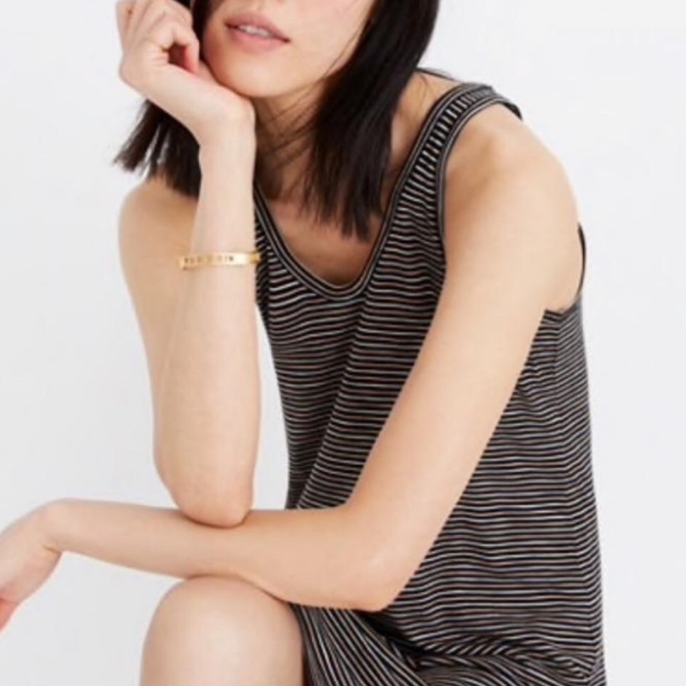 Madewell Striped Scoopneck Tank Dress